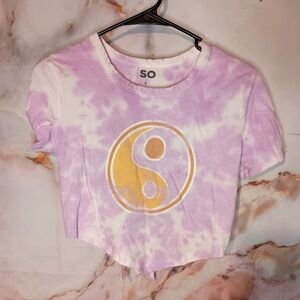 SO Tie Dye Open Back Yin Yang Crop Top